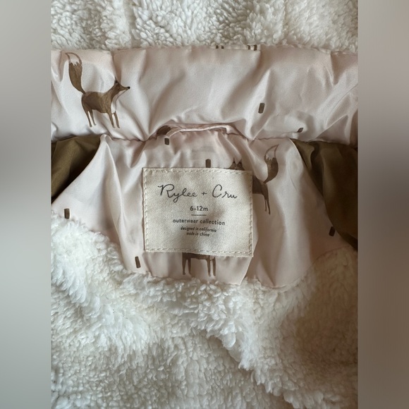 Rylee + Cru Puffer one-piece fox size 6-12M - Picture 3 of 3